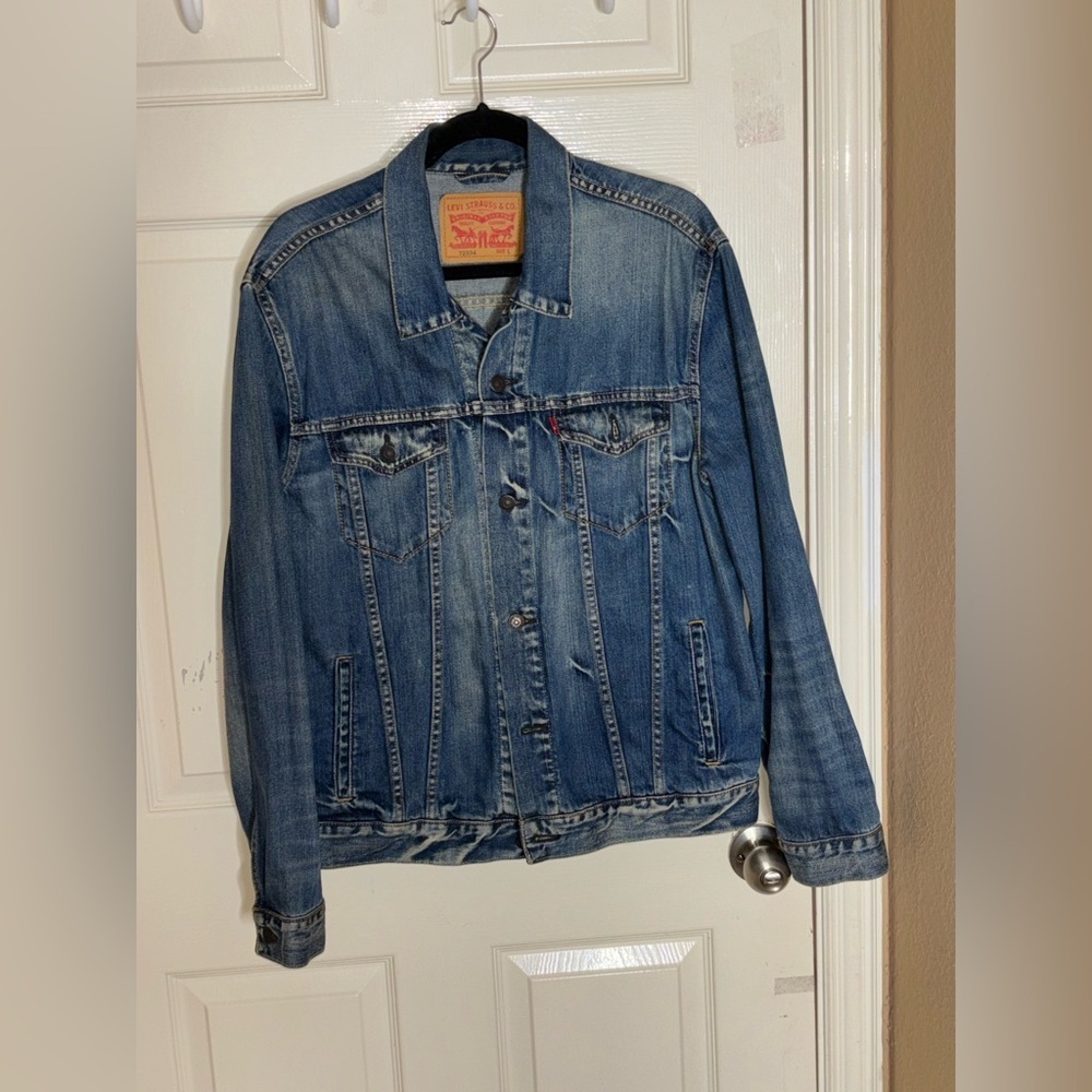 Laser Girl Blue Levi’s Trucker Denim Jacket Large​​ - Picture 12 of 12